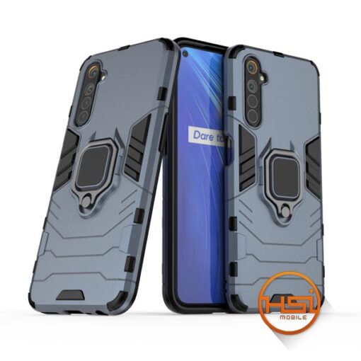 Forro Rugged Hybrid Anillo Magnético Realme 6