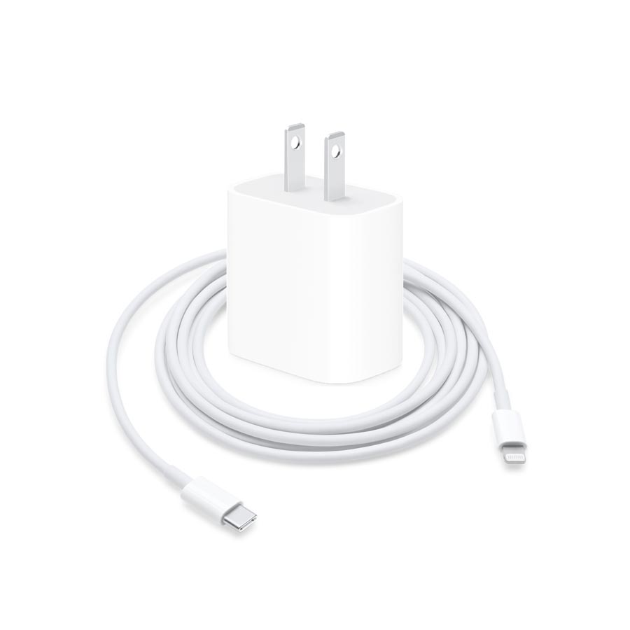 Cargador Apple USB-C 20W + Cable Apple USB-C a Lightning 1m - HSI Mobile